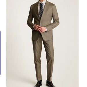 Tommy Hilfiger Super 100s Mens Suit Pants And Jacket  42S W34 Neutral